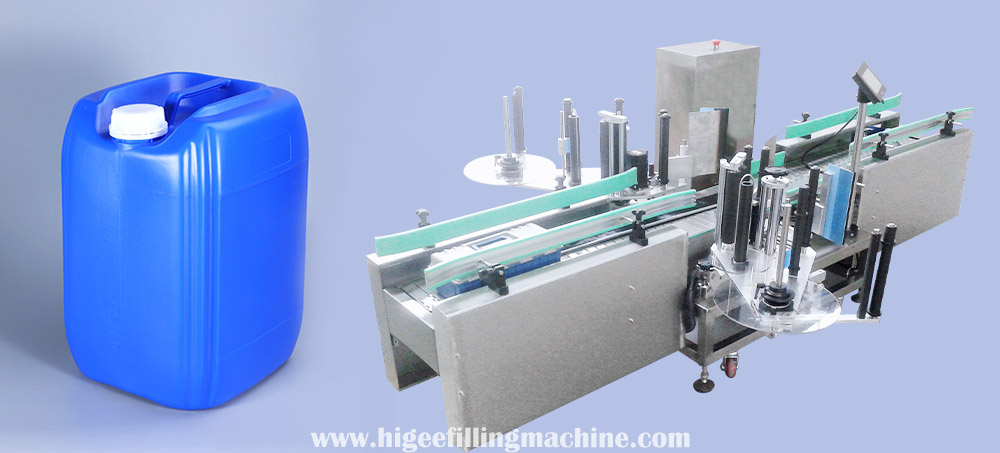 2 jerrycan double side labeling machine